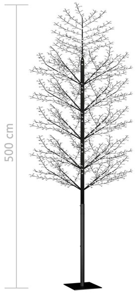 VidaXL Χριστουγεννιάτικο Δέντρο Κερασιά 2000 LED Θερμό Λευκό Φως 500εκ