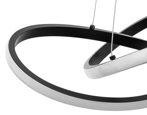 Μοντέρνο φωτιστικό οροφής LED + REMOTE APP814-CP Node Black