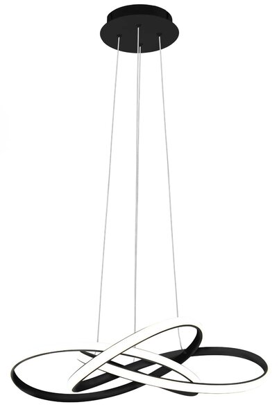Μοντέρνο φωτιστικό οροφής LED + REMOTE APP814-CP Node Black