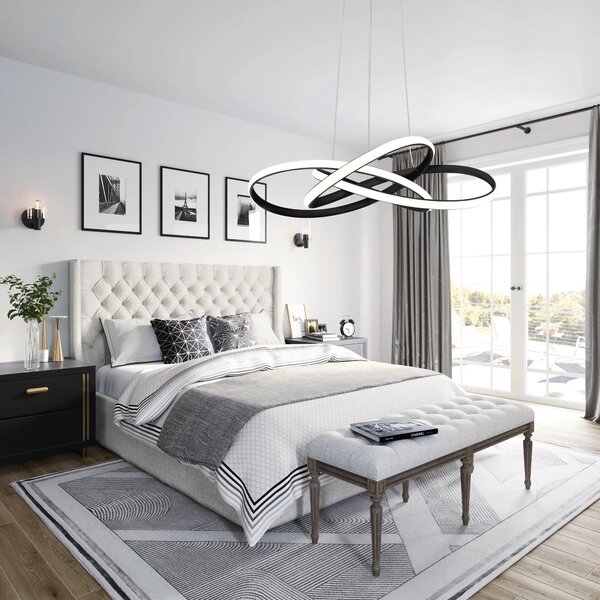 Μοντέρνο φωτιστικό οροφής LED + REMOTE APP814-CP Node Black