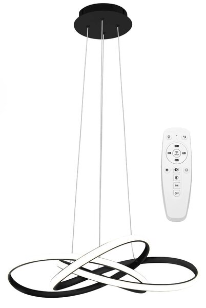 Μοντέρνο φωτιστικό οροφής LED + REMOTE APP814-CP Node Black