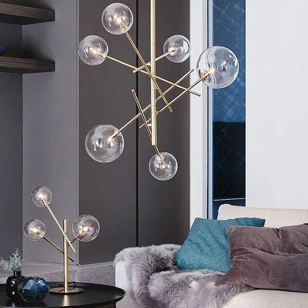 Κρεμαστό φωτιστικό Glass Ball 6 τμχ APP919-6CP Gold