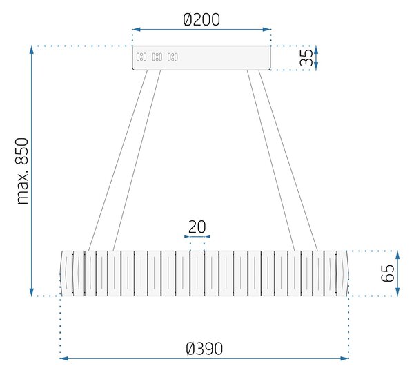 Κρυστάλλινο φωτιστικό οροφής LED APP1040-CP + τηλεχειριστήριο