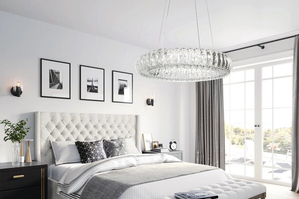 Κρυστάλλινο φωτιστικό οροφής LED APP1040-CP + τηλεχειριστήριο