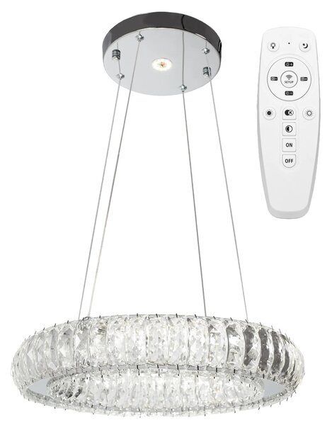 Κρυστάλλινο φωτιστικό οροφής LED APP1040-CP + τηλεχειριστήριο