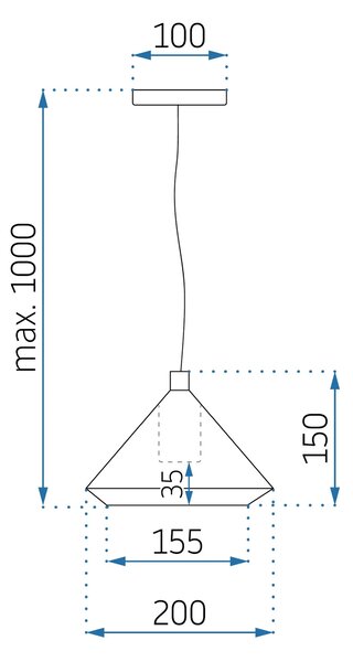 APP1004-1CP Κρεμαστό φωτιστικό