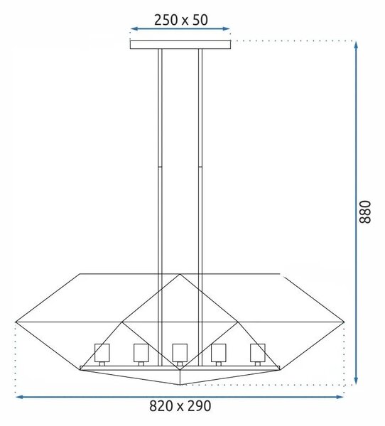 APP1037-5CP Κρεμαστό φωτιστικό