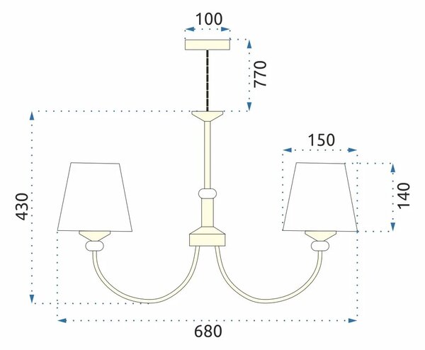 Κρεμαστό φωτιστικό με κρύσταλλα APP1014-5CP