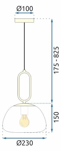 Κρεμαστό φωτιστικό LOFT APP1073-1CP
