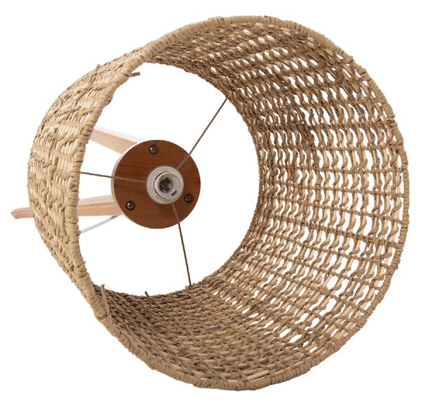 ΕΠΙΔΑΠΕΔΙΟ ΦΩΤΙΣΤΙΚΟ HM4351 RUBBERWOOD-RATTAN-PAPER ROPE ΣΕ ΦΥΣΙΚΟ Φ36x149,5Υεκ