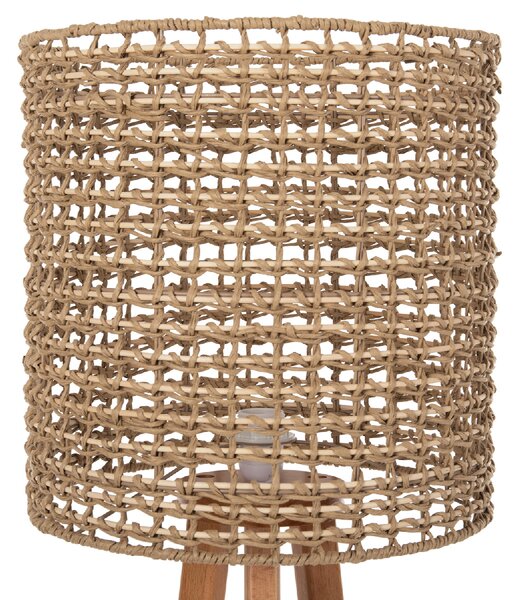 ΕΠΙΔΑΠΕΔΙΟ ΦΩΤΙΣΤΙΚΟ HM4351 RUBBERWOOD-RATTAN-PAPER ROPE ΣΕ ΦΥΣΙΚΟ Φ36x149,5Υεκ