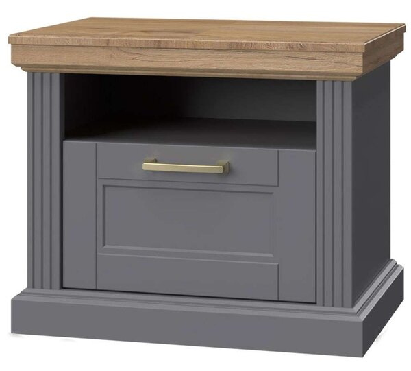 Κομοδίνο Tahoma 1S 162052939 62x43x52cm Anthracite-Oak