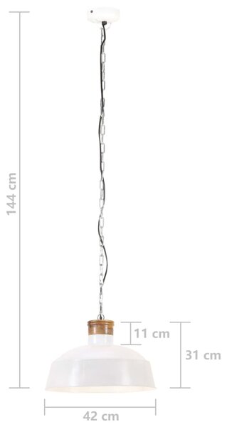 VidaXL Φωτιστικό Industrial Λευκό 42 εκ. E27