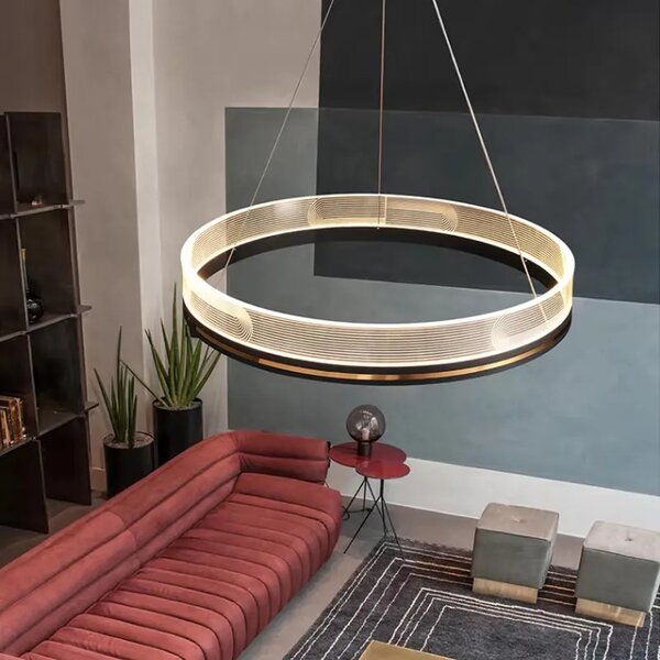 APP1192-CP LED κρεμαστό φωτιστικό μαύρο και χρυσό