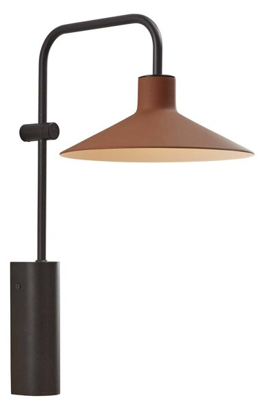 Bover LED φωτιστικό τοίχου Platet A/02, μαύρο/terracotta