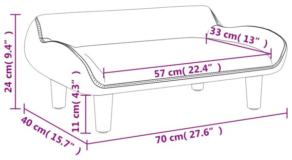 Καναπές Παιδικός κρεμ 70x40x24 εκ. από Ύφασμα - Κρεμ