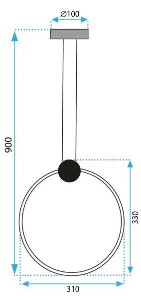 ΦΩΤΙΣΤΙΚΟ ΟΡΟΦΗΣ LED APP1392-CP ΜΑΥΡΟ 30εκ