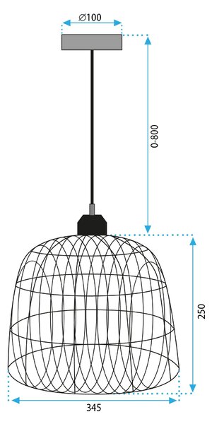 NATURAL BOHO ΚΡΕΜΑΣΤΟ ΦΩΤΙΣΤΙΚΟ ΟΡΟΦΗΣ APP1351-1CP 30 cm