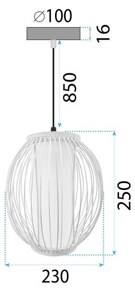 Φωτιστικό οροφής Bamboo APP1634-1CP