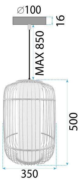 Φωτιστικό οροφής Bamboo APP1626-1CP