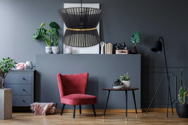 Κρεμαστό φωτιστικό APP1503-1CP BLACK