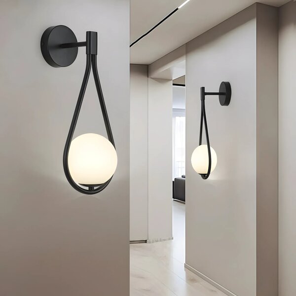 Φωτιστικό τοίχου G093-1W Black White