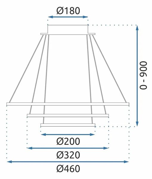 Λάμπα LED G040-3CP Black