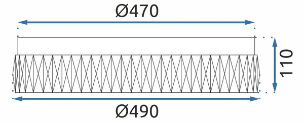 ΚΡΥΣΤΑΛΛΟ ΦΩΤΙΣΤΙΚΟ PLAFON APP1744-C 50 cm ΧΡΩΜ