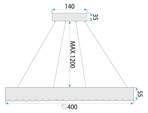 Λάμπα LED MS018-CP ROSE GOLD 40cm