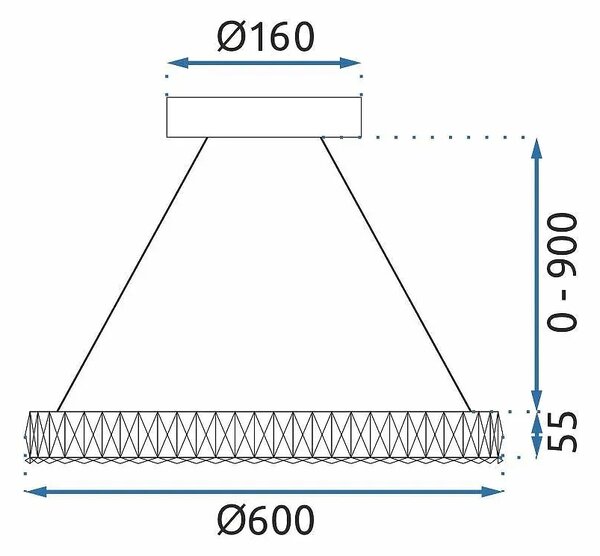 Λάμπα LED MS002-CP ROSE GOLD 60cm