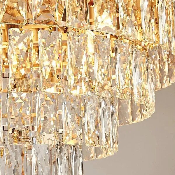 Κρεμαστό φωτιστικό με κρύσταλλα G056-CP 50cm GOLD