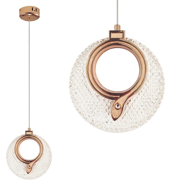 Κρυστάλλινο Κρεμαστό Φωτιστικό LHJ110-1CP LIGHT ROSE GOLD