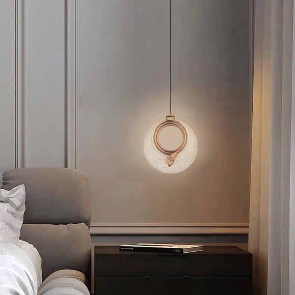 Κρυστάλλινο Κρεμαστό Φωτιστικό LHJ110-1CP LIGHT ROSE GOLD