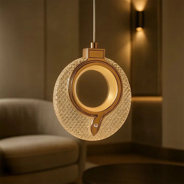 Κρυστάλλινο Κρεμαστό Φωτιστικό LHJ110-1CP LIGHT ROSE GOLD