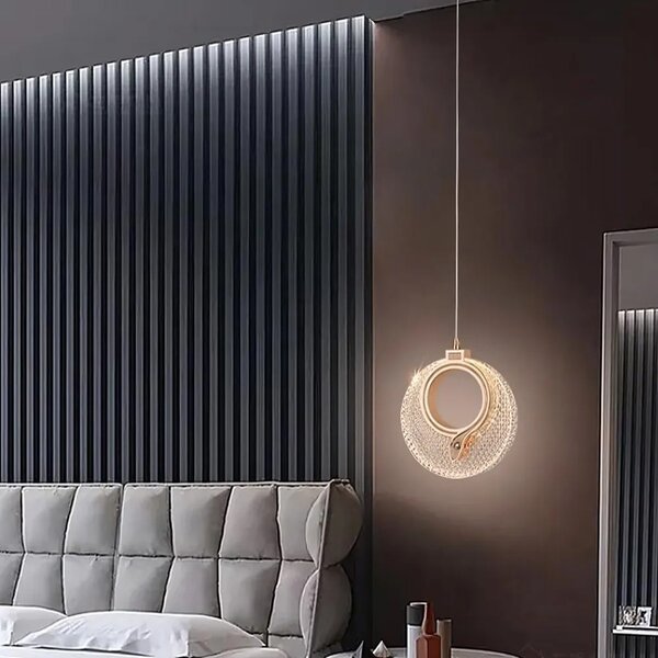 Κρυστάλλινο Κρεμαστό Φωτιστικό LHJ110-1CP LIGHT ROSE GOLD