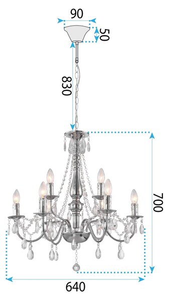 Λάμπα EBT016-9CP CHROME