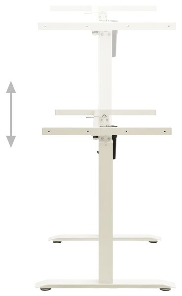 VidaXL Σκελετός Γραφείου Όρθιας/Καθιστής Θέσης Ηλεκτρικός Λευκός