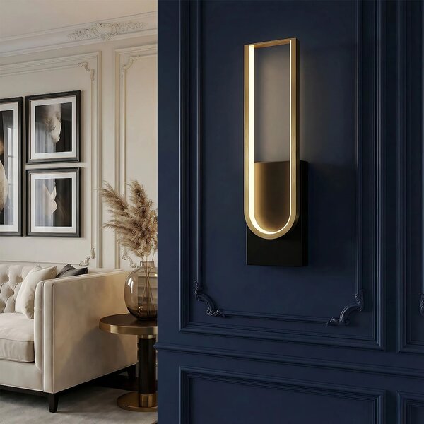 Φωτιστικό τοίχου LED APP1782-W Brush Gold/Black
