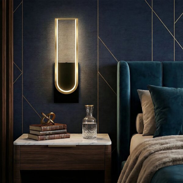 Φωτιστικό τοίχου LED APP1782-W Brush Gold/Black