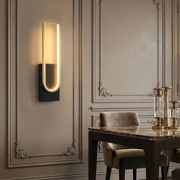 Φωτιστικό τοίχου LED APP1782-W Brush Gold/Black