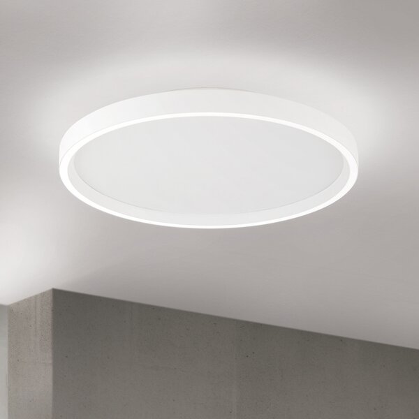 ORION Φωτιστικό οροφής LED Masca, λευκό, Ø 40 cm, CCT, μέταλλο, ρυθμιζόμενο, ρυθμιζόμενος, Λευκό, Σαλόνι / τραπεζαρία, Μέταλλο, σύγχρονο
