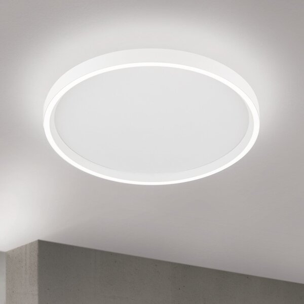 ORION Φωτιστικό οροφής LED Masca, λευκό, Ø 40 cm, CCT, μέταλλο, ρυθμιζόμενο, ρυθμιζόμενος, Λευκό, Σαλόνι / τραπεζαρία, Μέταλλο, σύγχρονο