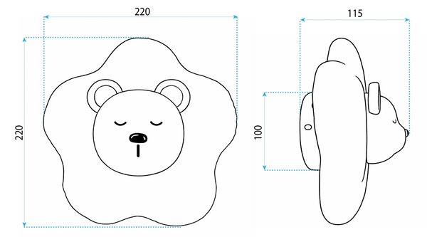 ΦΩΤΙΣΤΙΚΟ ΤΟΙΧΟΥ LED G181-W WHITE BEAR
