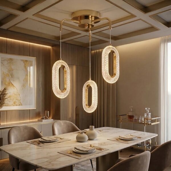 ΚΡΕΜΑΣΤΟ ΦΩΤΙΣΤΙΚΟ ΟΡΟΦΗΣ LED G173-3CP GOLD