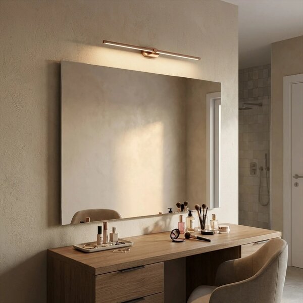 Επιτοίχο φωτιστικό μπάνιου LED APP1897-1W 80 cm BRUSH COPPER