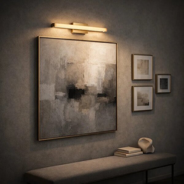 ΦΩΤΙΣΤΙΚΟ ΤΟΙΧΟΥ ΜΠΑΝΙΟΥ LED 42CM APP1851-1W BRUSH GOLD