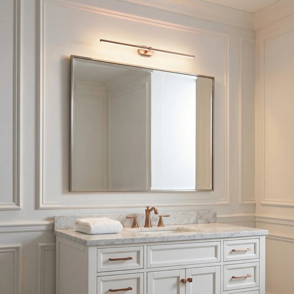 Επιτοίχο φωτιστικό μπάνιου LED APP1897-1W 80 cm BRUSH COPPER