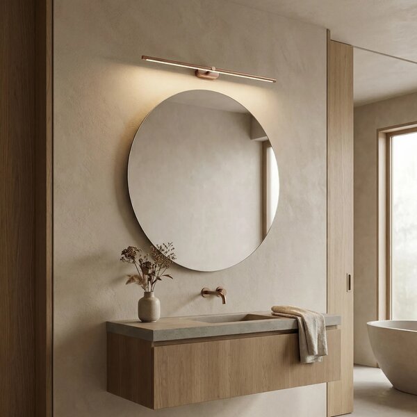 Επιτοίχο φωτιστικό μπάνιου LED APP1897-1W 80 cm BRUSH COPPER