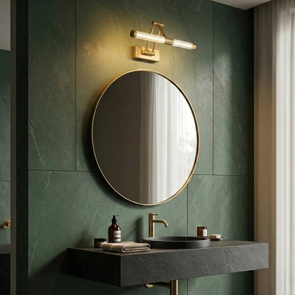 Επιτοίχο φωτιστικό μπάνιου LED APP1899-1W 40cm BRUSH GOLD