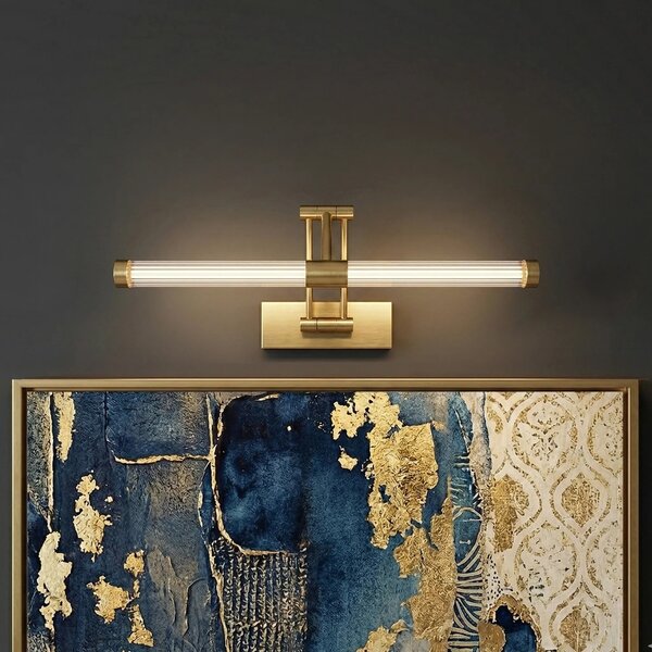 Επιτοίχο φωτιστικό μπάνιου LED APP1899-1W 40cm BRUSH GOLD